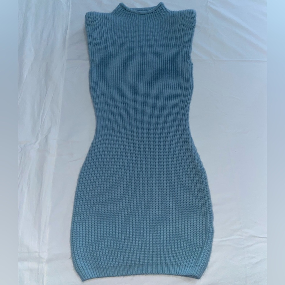 Sweater Dress with Padded Shoulders From Fashion Nova